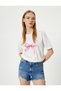 Cotton Bow Printed - Crew Neck Short Sleeve Relax Fit T-Shirt