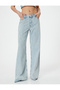 Stoned Wide Leg Jeans with Argyle Pattern Pockets - Bianca Wide Leg Jeans - 3