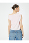 One Shoulder Draped Slim Fit Cotton Top - 4