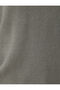 Basic Knitwear Sweater with Fabric Detail Crew Neck - 6
