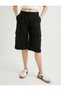 Bermuda Shorts with Cargo Pocket Double Waist Detail Straight Wide Leg Standard Waist - 3