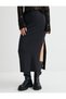 Midi Pencil Skirt with Slit Detail Standard Waist - 3