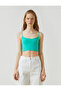Crop Undershirt Wide Collar Thin Straps - 3
