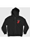 Unisex Black Worn The Rolling Stones Zip Hooded Sweatshirt119120tt