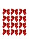 Christmas Pine Tree Ornament 12 Pieces Red Glitter Bow - 3