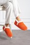 Women's Slippers Comfortable Winter Long House Slippers Gift Dowry Guest Slippers Orange