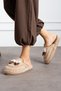 Women's Slippers Home Slippers Comfortable Winter Gift Dowry Guest Slippers Brown