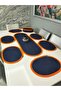 Jute, American Service Set, 6 Plates, 1 Bread Basket, 1 Runner, Plate Set, Modern Lux Presentation - 5