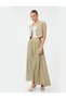 Long Skirt with Flounce and Elastic Waist - 2