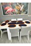 Jute, American Service Set, 6 Plates, 1 Bread Basket, 1 Runner, Plate Set, Modern Lux Presentation - 6