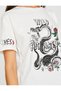 Women's White T-Shirt 8YAK13639QK - 5