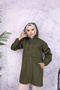 Hooded Zippered Trench Coat - 4