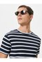 Short Sleeve Crew Neck Slim Fit Striped T-Shirt