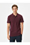 Slim Fit Polo Collar Buttoned Short Sleeve T-Shirt - 3
