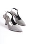Women's 9 cm Evening Shoes and Bag Platinum Lf612 - 6