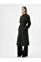 Trench Coat Midi Length Double Breasted Collar Buttoned Pocket Belted - 3