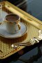 35X25 cm Steel Rectangular 1St Quality Gold Tray - 3