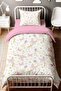 Pastel Butterflies Patterned Single Baby Kids Duvet Cover Set - 2