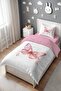 Pink Polka Dot Butterfly Patterned Single Baby Kids Bedding Set - 3