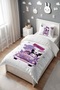 Purple Kuromi and Cute Car Pattern Single Baby Kids Duvet Cover Set - 3