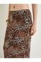 Leopard Patterned Pencil Skirt Tulle Midi Size Standard Waist - 5