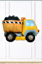 Construction Business Machinery Themed Truck Retro Foil Balloon - 3