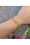 Thick Space Road Gold Steel Bracelet - 6