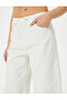 High Waist Jeans Layered Straight Leg Pocket - Barrel Fit Jeans - 5