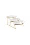 3 Tier Oval Serving Set With Gold Stand - 2