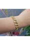Thick Space Road Gold Steel Bracelet - 2
