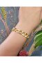 Thick Space Road Gold Steel Bracelet - 8