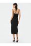 Knitwear Dress Midi Halter Neck Slit - 4