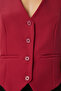 Fitted Crop Woven Vest Claret Red Lto0003 - 5