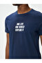 Sports T-Shirt Slogan Printed Crew Neck Cotton - 5