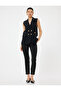 High Waist Cigarette Pants with Pockets Slim Fit
