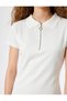 Polo Neck Mini Dress Half Zip Short Sleeve - 5