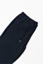 Men's Navy Blue Side Pocket Lace up Elastic Waist Belt 969 Jogger Pants - 4