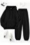 Hooded 2 Thread Tracksuit Set - Oversize Kangaroo Pocket Winter