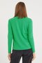 Women's Long Sleeve V Neck Basic Cotton Knitted Blouse - 4