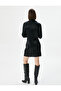 Mini Satin Dress Wrap Shirt Collar Long Sleeve - 4