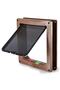 Squarepurr Brown Square Cat Door Reversible 4 Directions Locked