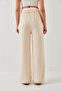 Women's Beige Waist Tie Elastic Pants Mbhs035 60601035 - 5