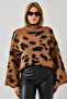 Women's Brown Half Turtleneck Patterned Knitwear Sweater 241188 60261035 - 5