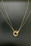 Love Knot Necklace Round Detail Zircon Stone Custom Plated 45cm