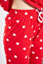 Women's Metraj Printed Cotton Knitted Heart Pajama Set - 8