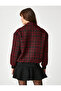 Jewelled Buttoned Bomber Tweed Jacket with Pockets - 4