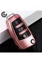 Audi Compatible A7, A6, A5, A4, A3, A1, 8P, 8L, B5, B6, B7, B8, C4, C5, C6, 4F, Tt, Rs, Q3, Q5, Q7 Glossy Tpu Key Case Cover (Rose)