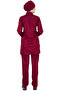 Claret Red Thin Fabric Lycra Hijab Nurse Jersey And Hijab Doctor Jersey Set - 6