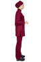 Claret Red Thin Fabric Lycra Hijab Nurse Jersey And Hijab Doctor Jersey Set - 7