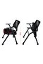 SL 632L Folding Chair with Wheels for Home, Study Chair Can Withstand upto 150kg - Black - 4